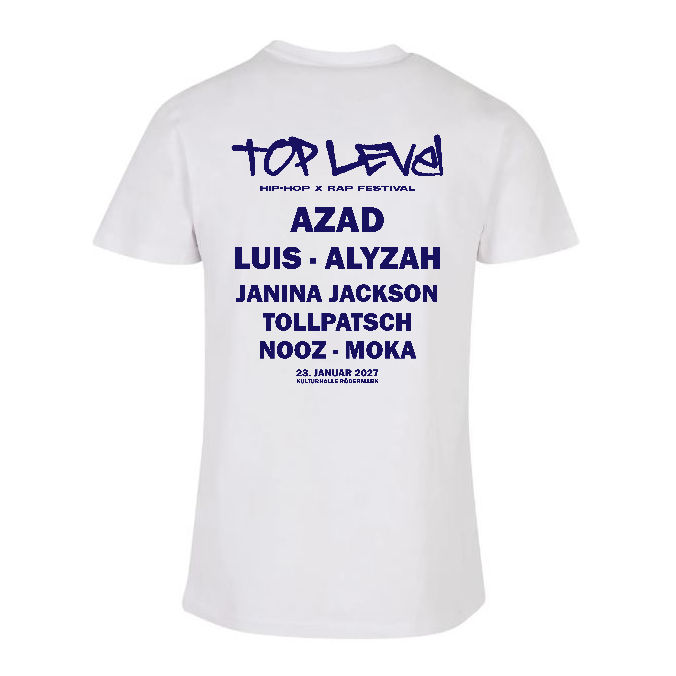 TOP LEVEL Festival Line-Up 2027 Shirt Back